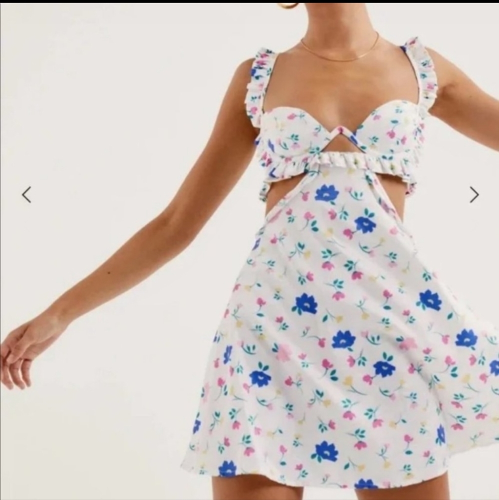 🍋For Love and Lemons Farrah Floral Mini with Cut-Outs - Picture 3 of 16